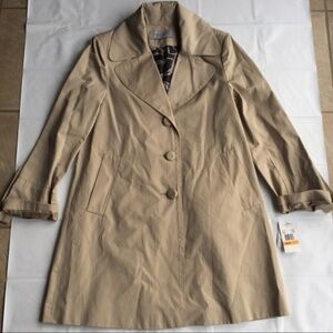 Ann Klein Coat Khaki S